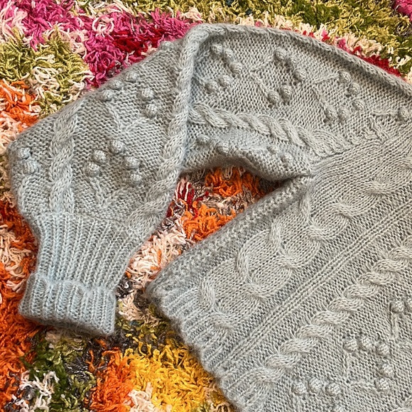 Loveshackfancy Berget Cropped Sweater, sparkling brook XS - Picture 7 of 10